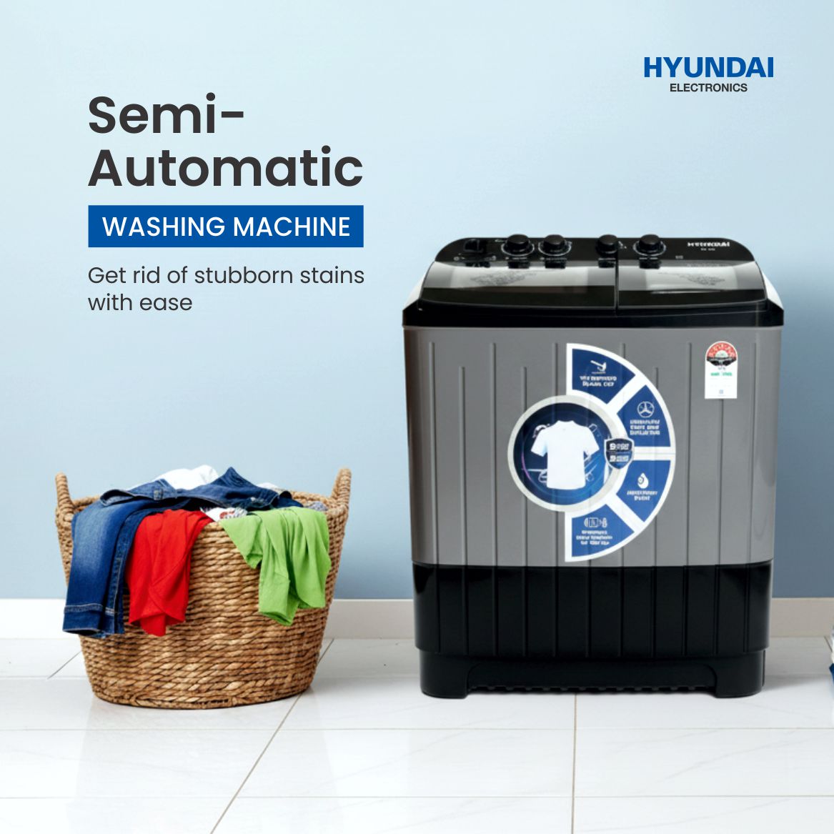 Semi Auto WM HYS85D2-BGU7