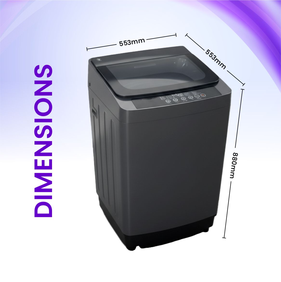 Bolld  7.5 Kg Fully Automatic Top Load Washing Machine, 135W Motor, 43L Tub, 4 Wash Programs, Black