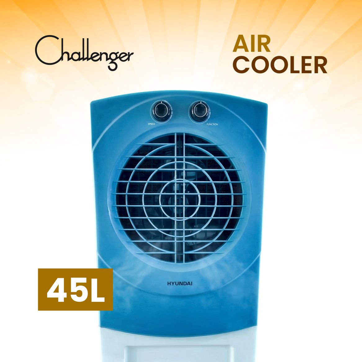 CHALLENGER Desert Air Cooler | Honeycomb Pads | Heavy-duty Fan